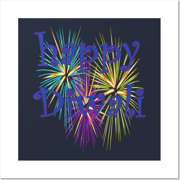 Happy Diwali Festival Of Light Over Dark Celebration 4 Wall Art by taiche